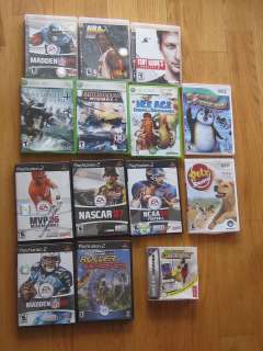   Playstation PS2 PS3 Tony Hawks NCAA MAdden Nascar Xbox 360 Wii  