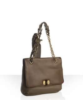 Lanvin brown two tone leather Happy MM shoulder bag   up to 