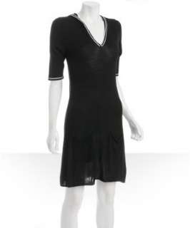 linQ black bamboo cotton hoodie dress   