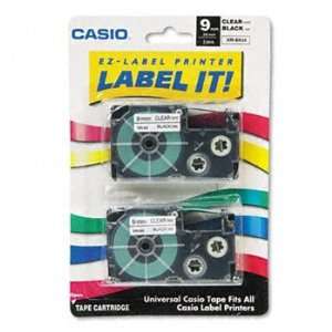  Casio   Tape Cassette For Kl Label Makers Cassette,2/Pk,Bk 