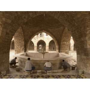  Worshippers at Grand Mosque, Tripoli, Lebanon, Middle East 