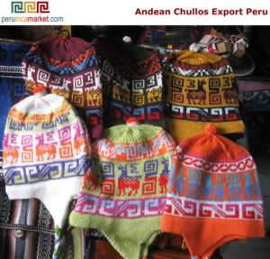 ANDEAN ALPACA WOOL CHULLO Ski Hat export Peru  