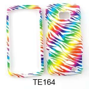 CELL PHONE CASE COVER FOR LG ALLY APEX AXIS VS740 RAINBOW ZEBRA PRINT 