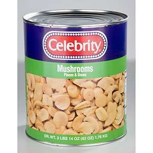 Mushroom Pieces & Stems 6   #10 Cans / CS  Grocery 