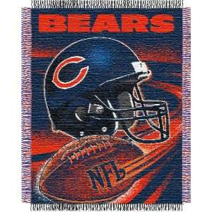  Chicago Bears End Zone Woven Jacquard Throw Sports 