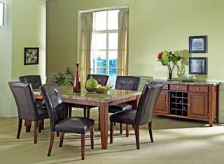 NEW Montibello Marble Top Dining Table w/ 6 Chairs  