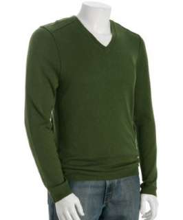 Ted Baker green wool cashmere Hoxton v neck sweater   up to 