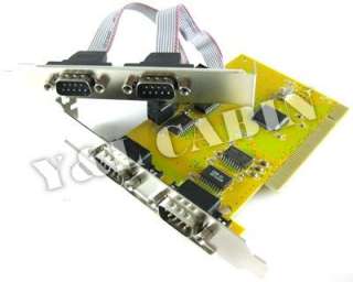 Port RS 232 DB9 Serial COM to PCI I/O Card Adapter  