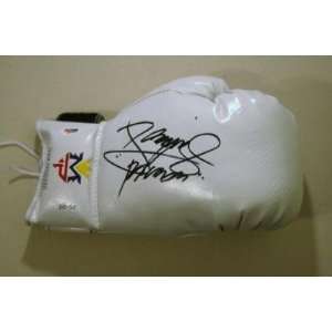  Manny Pacquiao Signed Team Pacquaio White Boxing Glove 