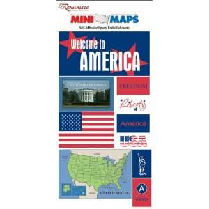   Mini Maps Epoxy Embellishments United States (3 Pack) 