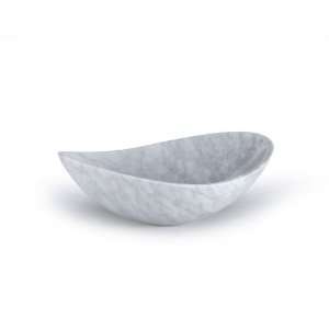   Oval Stone Vessel White Carrara Marble Grey Marble