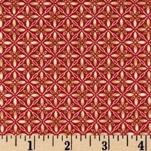   45 Wide Paisley Mosiac Red Fabric By The Yard Arts, Crafts & Sewing