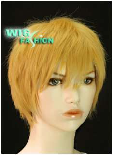 New Irreuglar Short Butterscotch Blonde Hair Wigs  
