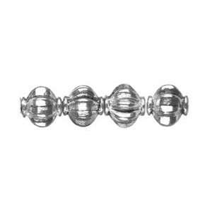  Cousin Beads Jewelry Basics 7mmx9mm Metal Melon Beads 21/Pkg Silver 