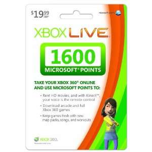  Xbox Live 1600 Points Video Games