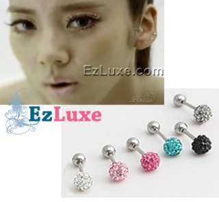 Korean TV son dambi Cubic Ball Piercing earrings tragus  