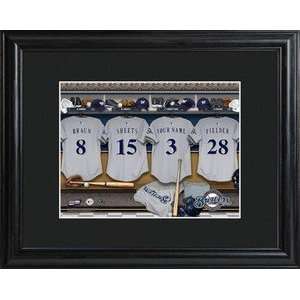  Milwaukee Brewers MLB Clubhouse Framed Personalized Print 