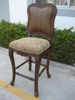 This Listing Is For Set of 4 Leather Seat with Floral Upholstery Back 