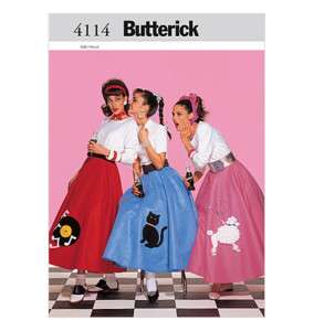 Butterick 4114 Misses 50s Poodle Skirt Pattern 14 18  