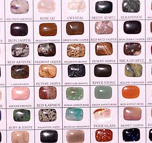 1580.00 Ct. The World Of Semi  Precious Stone Sample Chart  