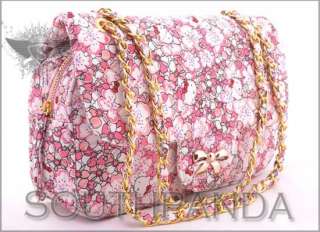 P113 Gothic Pretty Cats Flowers Shoulder Handbag Bag  
