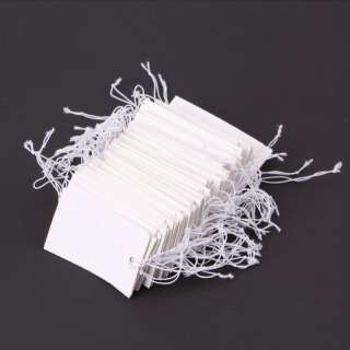 100PCS White String Jewelry Paper Label Price Tags Paper New  