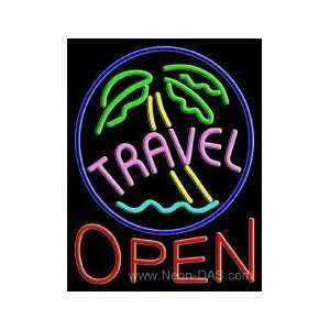 Travel Open Neon Sign 31 x 24