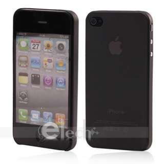 Clear Ultra Thin 0.3mm Hard Case for iPhone 4 4G Black  