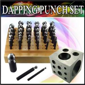 Doming Block Jeweler Dapping 36 Punches Pro Jewelry Set  