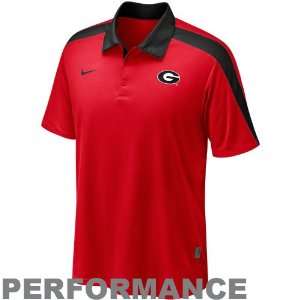 Nike Georgia Bulldogs Red 2011 Coaches Hot Route Performance Polo 