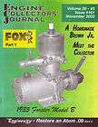   Brown Jr Atom Fox Engine Collectors Journal model RC small 2003