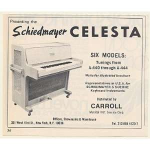  1977 Schiedmayer Celesta Keyboard Vintage Print Ad (Music 