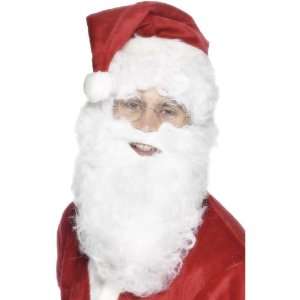  White Santa Claus Curly Beard Xmas Fancy Dress Outfit [Toy 