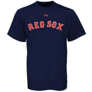 Boston Red Sox Majestic T Shirt Jersey NAVY BLUE  