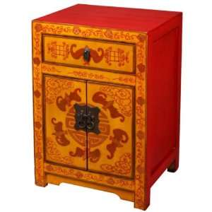 com EXP Handmade Asian Furniture   24 Orange Chinese Storage Cabinet 
