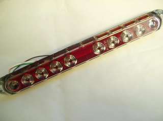LED 15 Slim Line Lights, Clear/Red Reflective S/T/T  