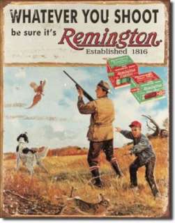 Remington Gun Whatever You Shoot Metal Sign VIntage USA  