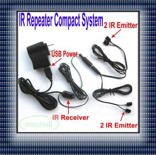Infrared Remote Control Extender IR Repeater System Kit 1 Receiver 4 