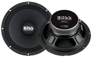   BOSS PP12.8 12 1600 Watt Mid Bass Car Speakers Mid Range Replacement
