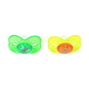  2  Pack Brites Pacifiers   yellow/green, one size Baby