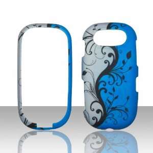 com Blue Vines Pantech Ease P2020 Hard Snap on Rubberized Touch Phone 