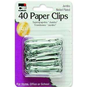  Paper Clips, Jumbo, Rust resistant, Nickel Plated   CLIP 