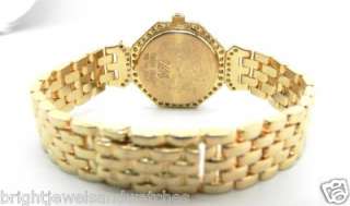 Stunning 14k Y/G Ladies Diamond Tourneau Watch   