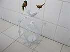 1X White Luxury Hanging Bird Cage & Stand Wedding Favor