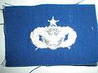 USAF SECURITY POLICE 7 LEVEL BADGE  COLOR ON BLUE TWILL