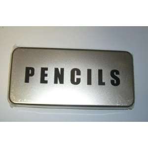  Pencil Box, Aluminum w/Sharpener/Eraser & 2 Pencils. HPB 