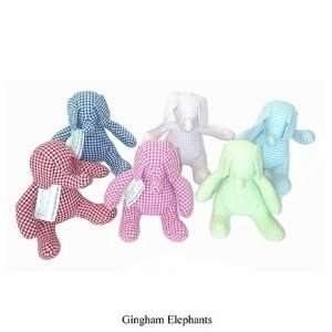  Rr Sale   On Sale Tan Gingham Elephant Stuffed Toy Baby
