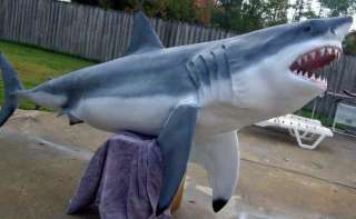 HUGE 13 ft Great White Shark fish Replica 3/D Wall MOUNT Big Teeth and 