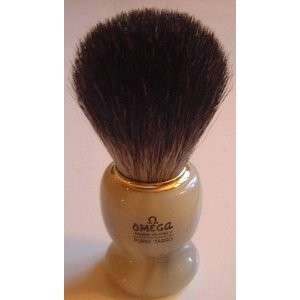 Omega 63171 Stripey 100% Pure Badger Shaving Brush w/ Stand, Free Fast 