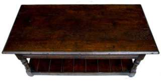 Oak two drawer coffee table with potboard shelf  
